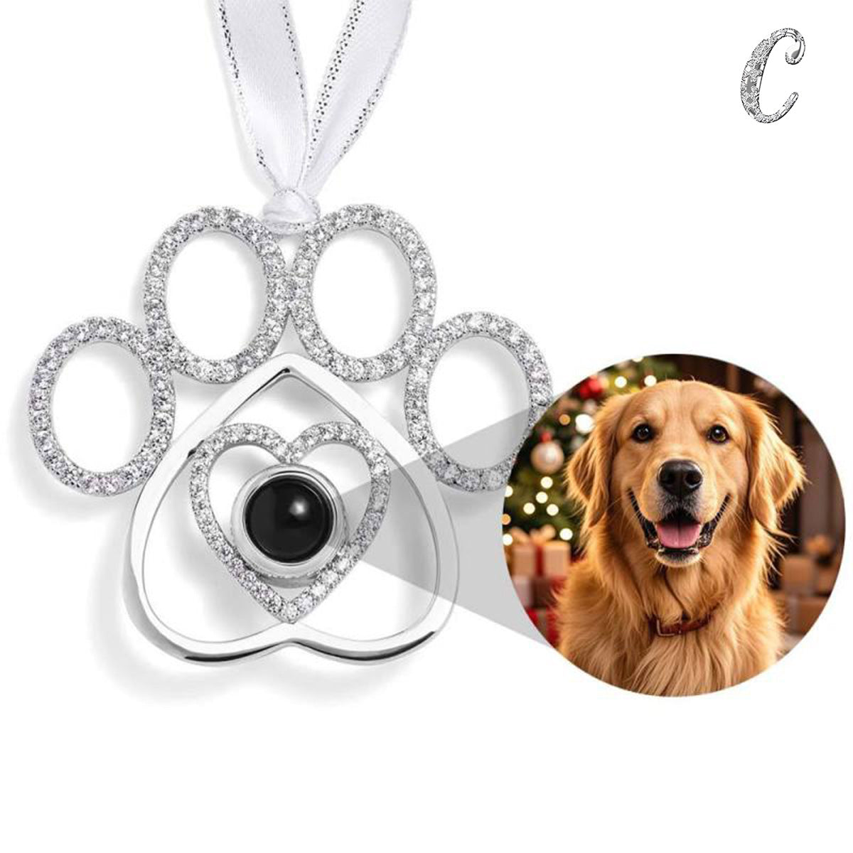 Personalized Pink Snowflake Photo Ornament Christmas Gifts