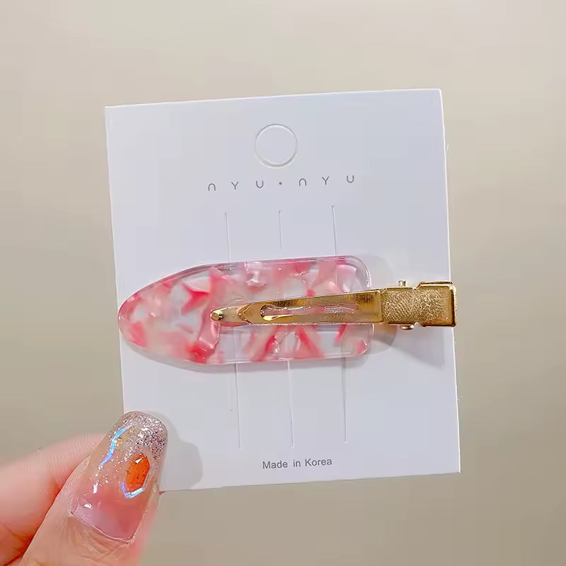 Cherry Blossom Powder Acetate Traceless No Bend Hair Clip