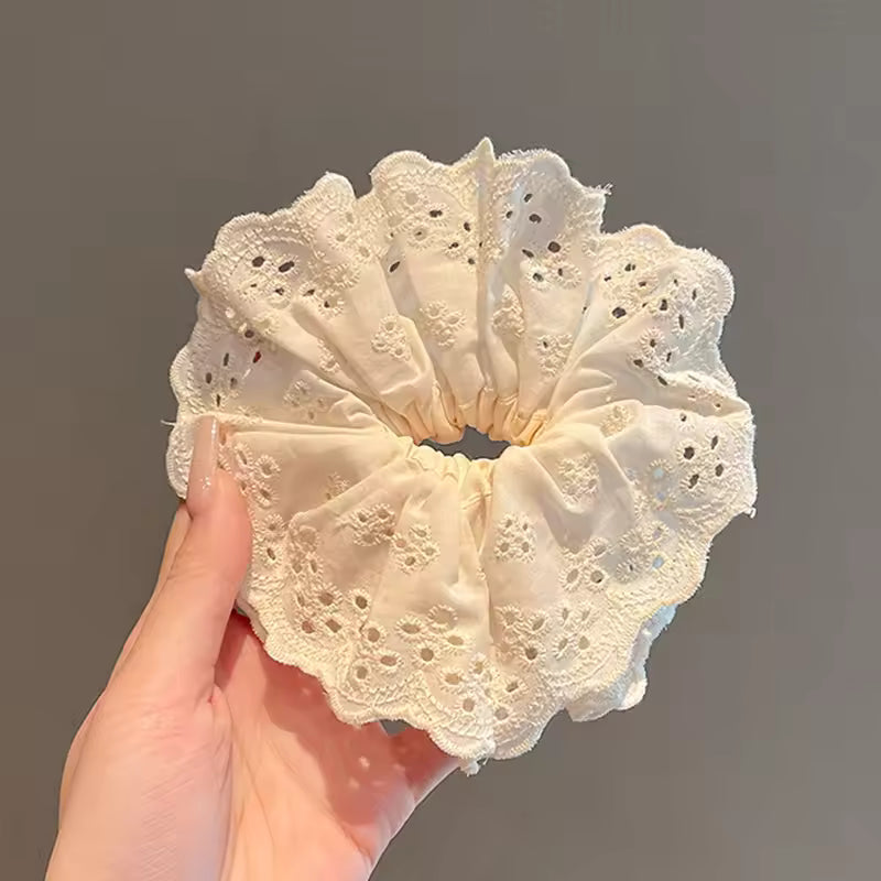 Lace Fabric Scrunchie Hair Band