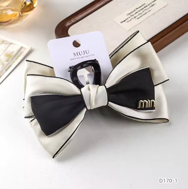 Butterfly Bow Fabric Hair Claw Clip