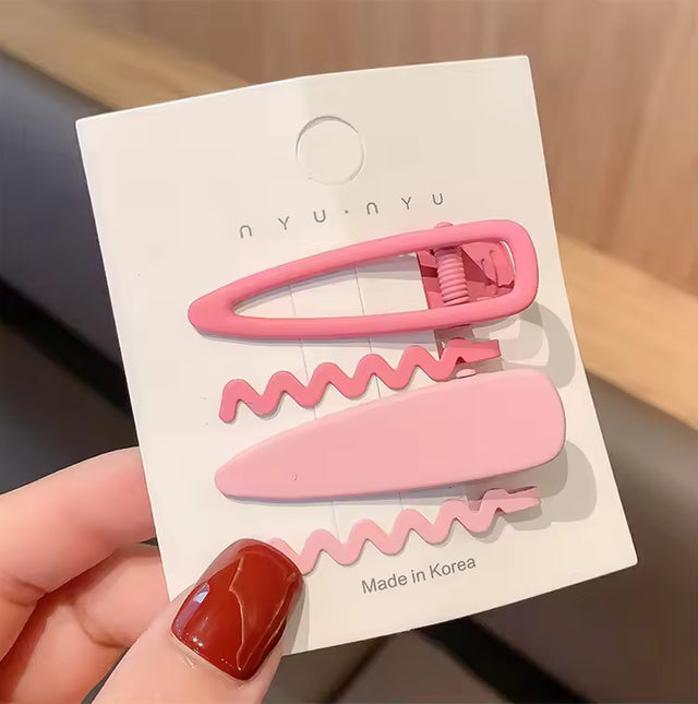 Minimal Matte Hair Clip Set