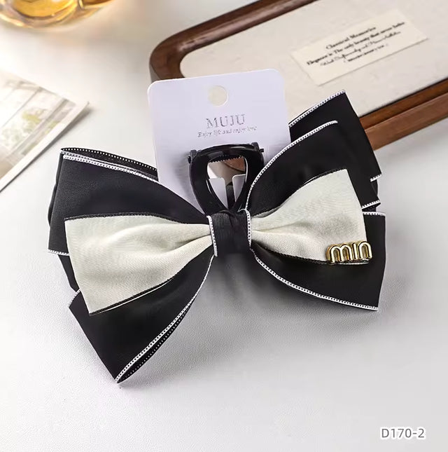 Butterfly Bow Fabric Hair Claw Clip