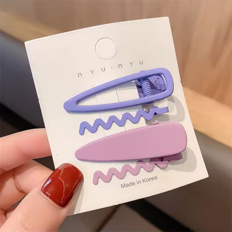 Minimal Matte Hair Clip Set