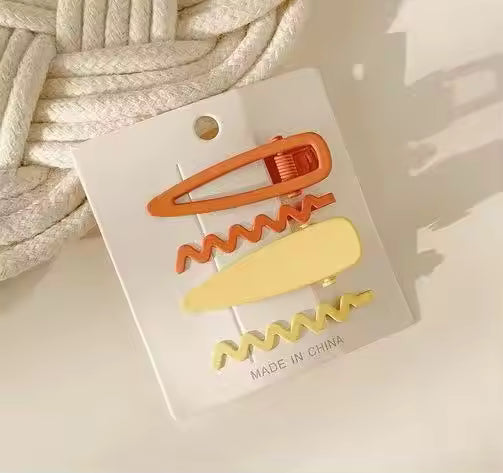 Minimal Matte Hair Clip Set