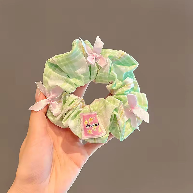 Pastel Lace Ribbon Scrunchie
