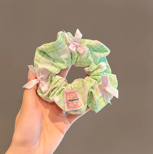 Pastel Lace Ribbon Scrunchie
