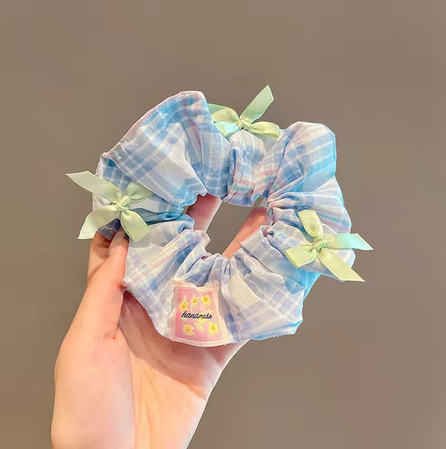 Pastel Lace Ribbon Scrunchie