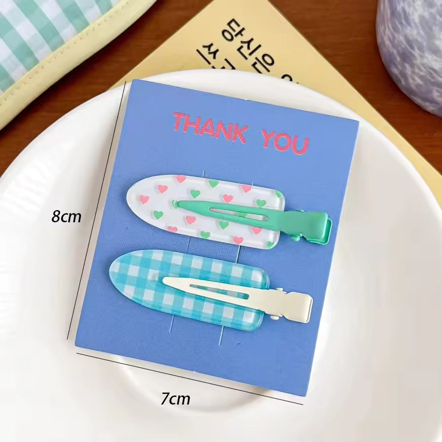 Spring Print Hair Clip Set