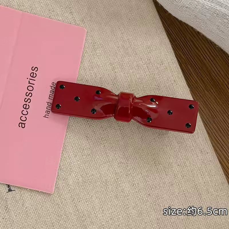 High Quality Vintage Polka Dot Hair Clip