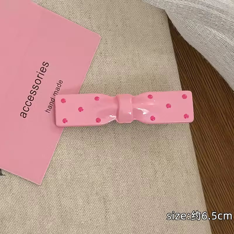 High Quality Vintage Polka Dot Hair Clip
