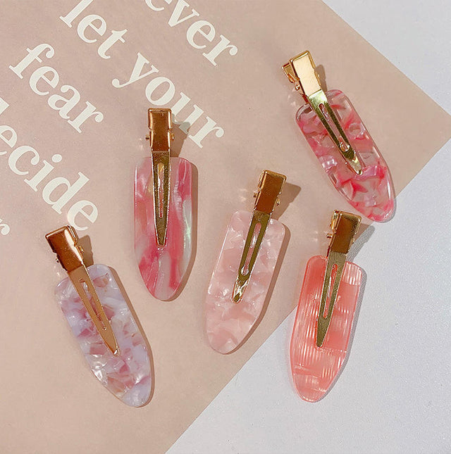 Cherry Blossom Powder Acetate Traceless No Bend Hair Clip