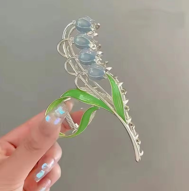 Floral Alloy Shark Hair Claw Clip
