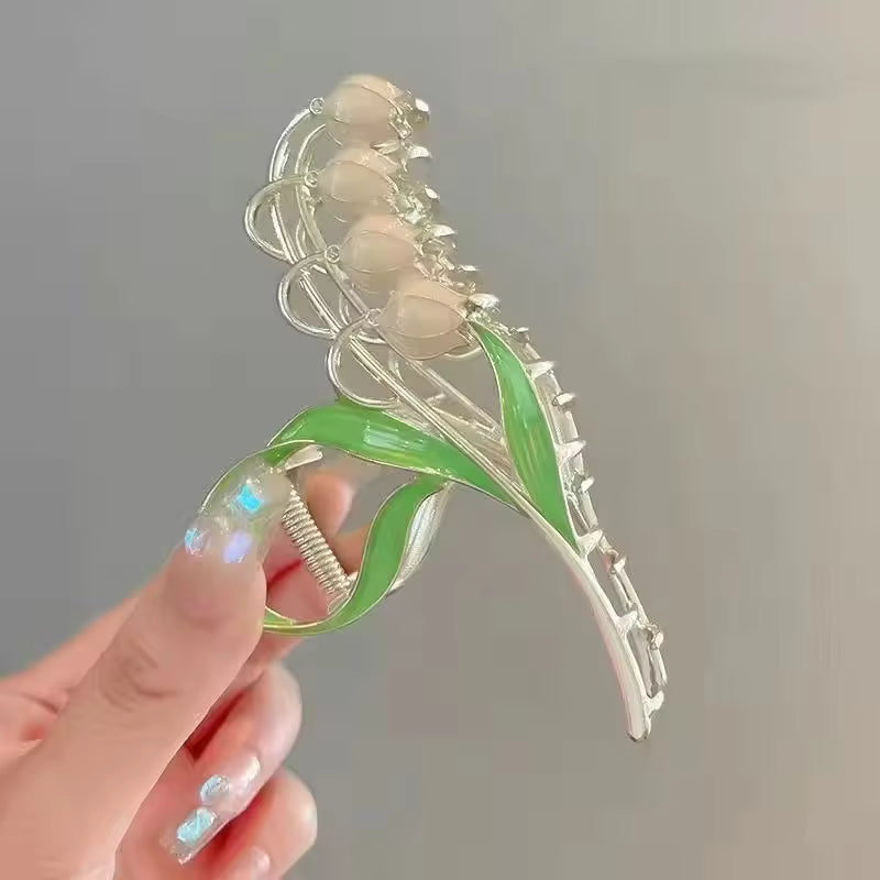 Floral Alloy Shark Hair Claw Clip