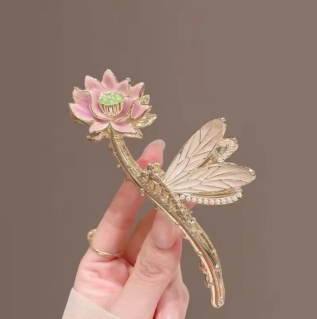 Women's Elegant Retro Fresh Lotus Flower Hair Clip