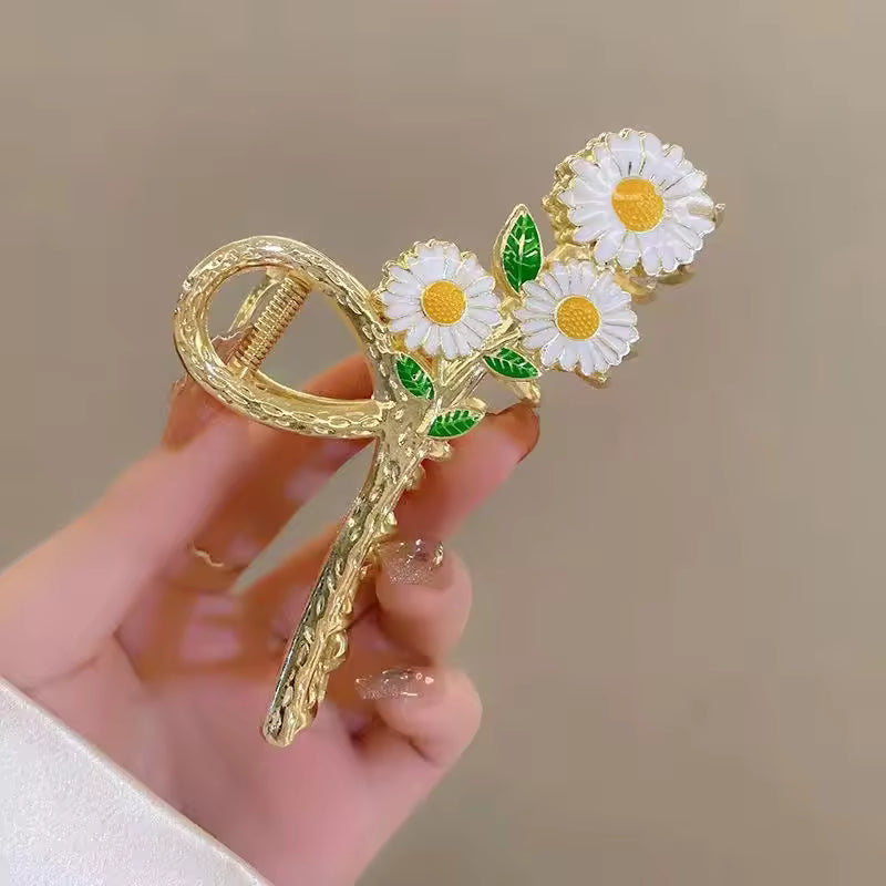 Luxury Floral Hair Claw Clip