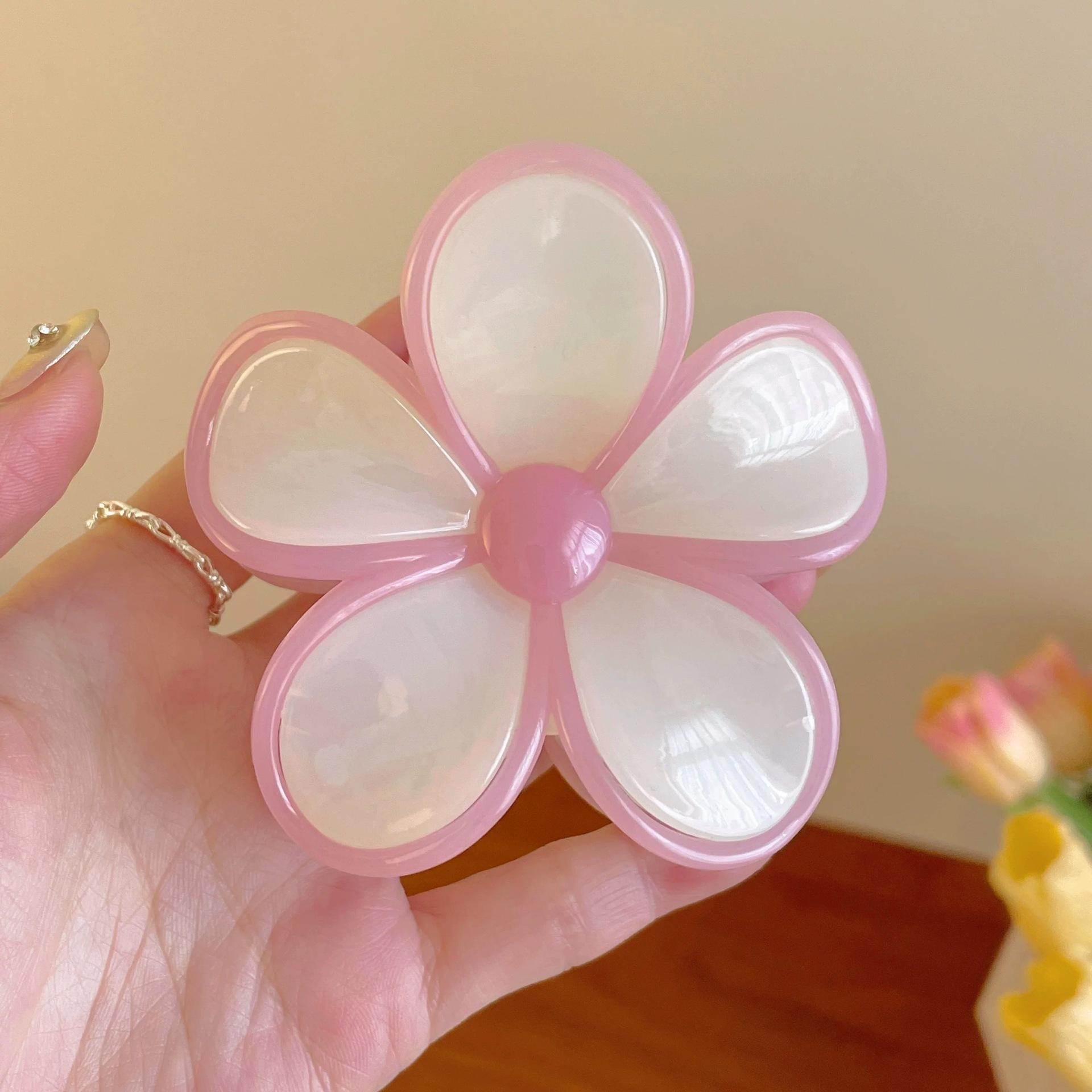 Floral Acrylic Hair Claw Clip