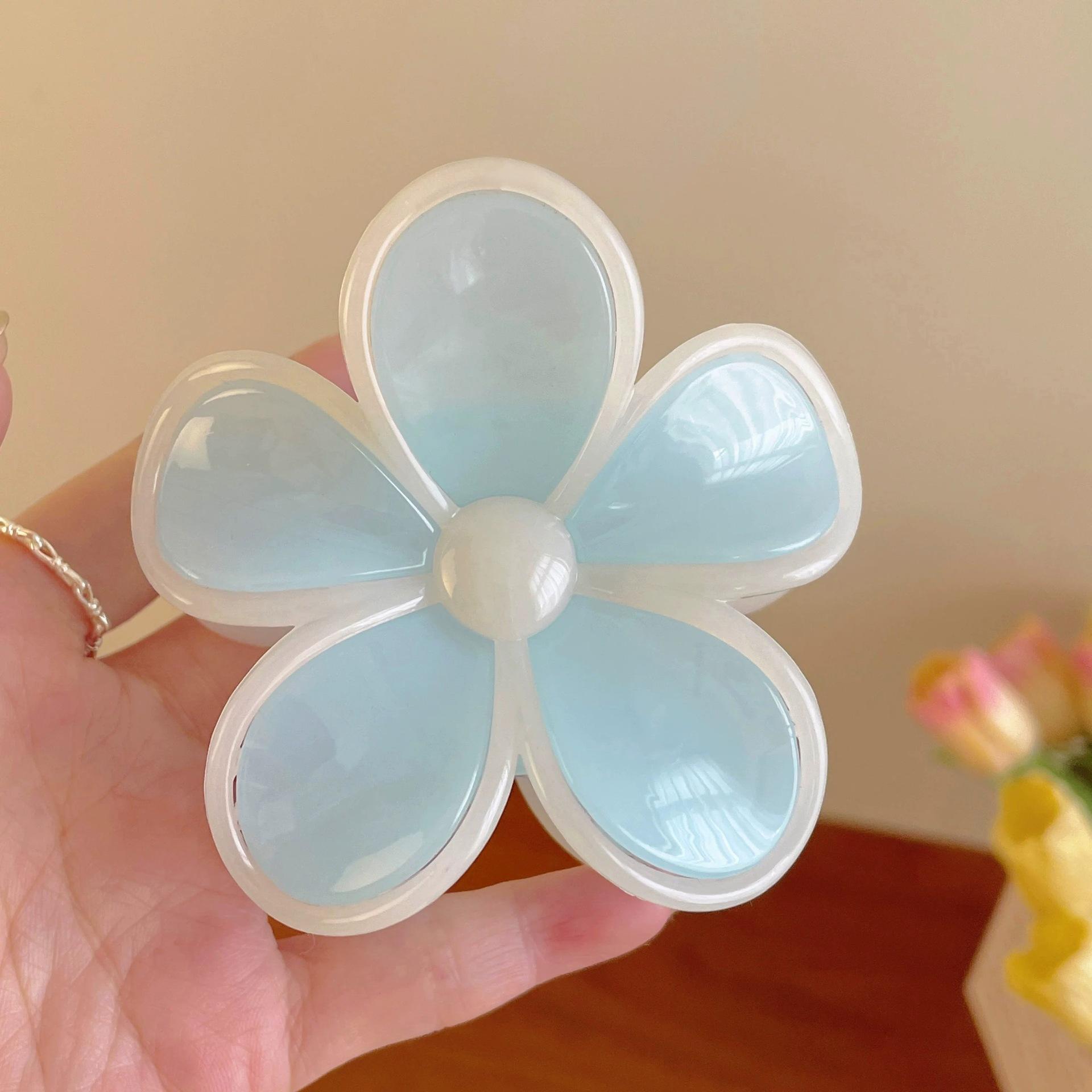 Floral Acrylic Hair Claw Clip
