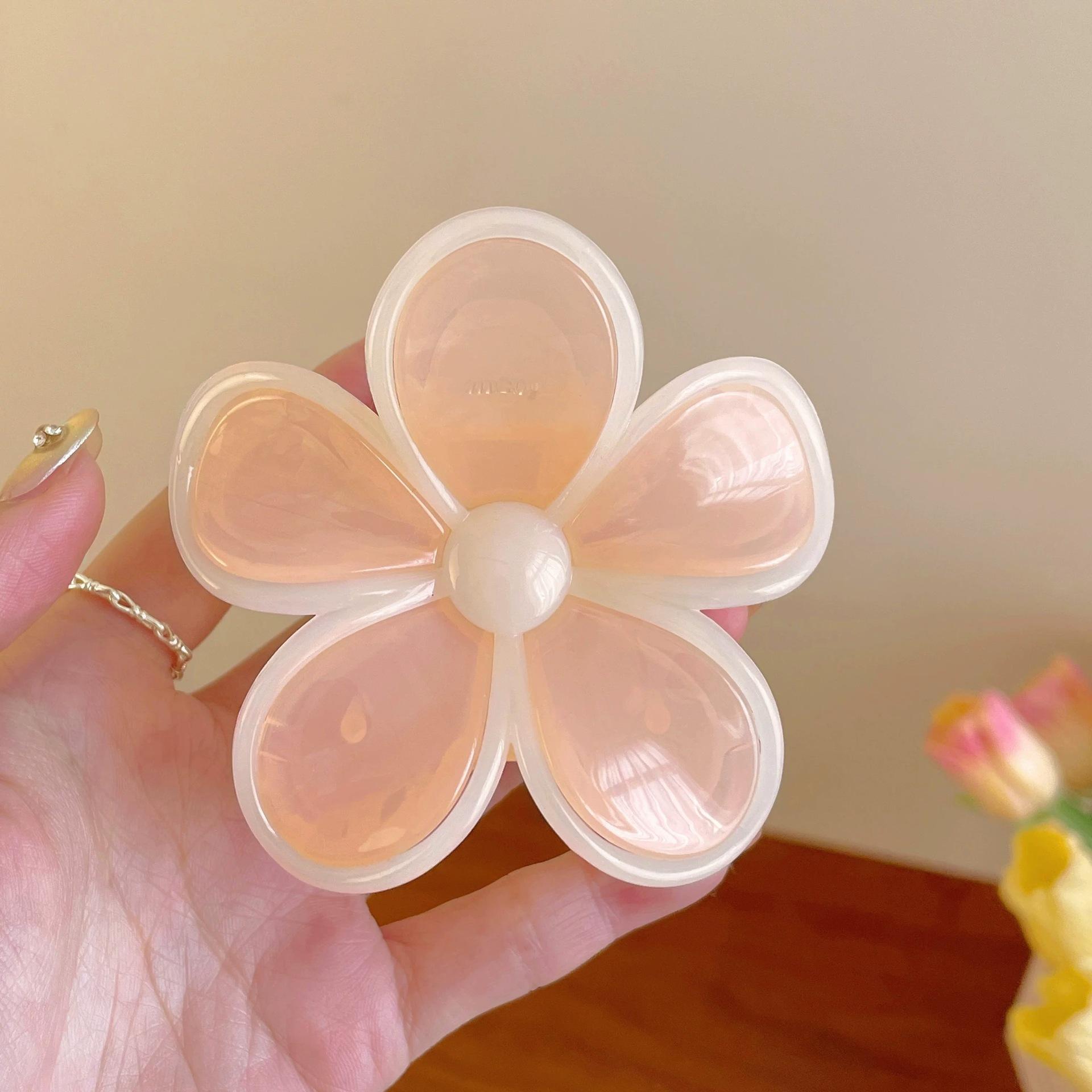 Floral Acrylic Hair Claw Clip