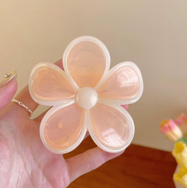 Floral Acrylic Hair Claw Clip