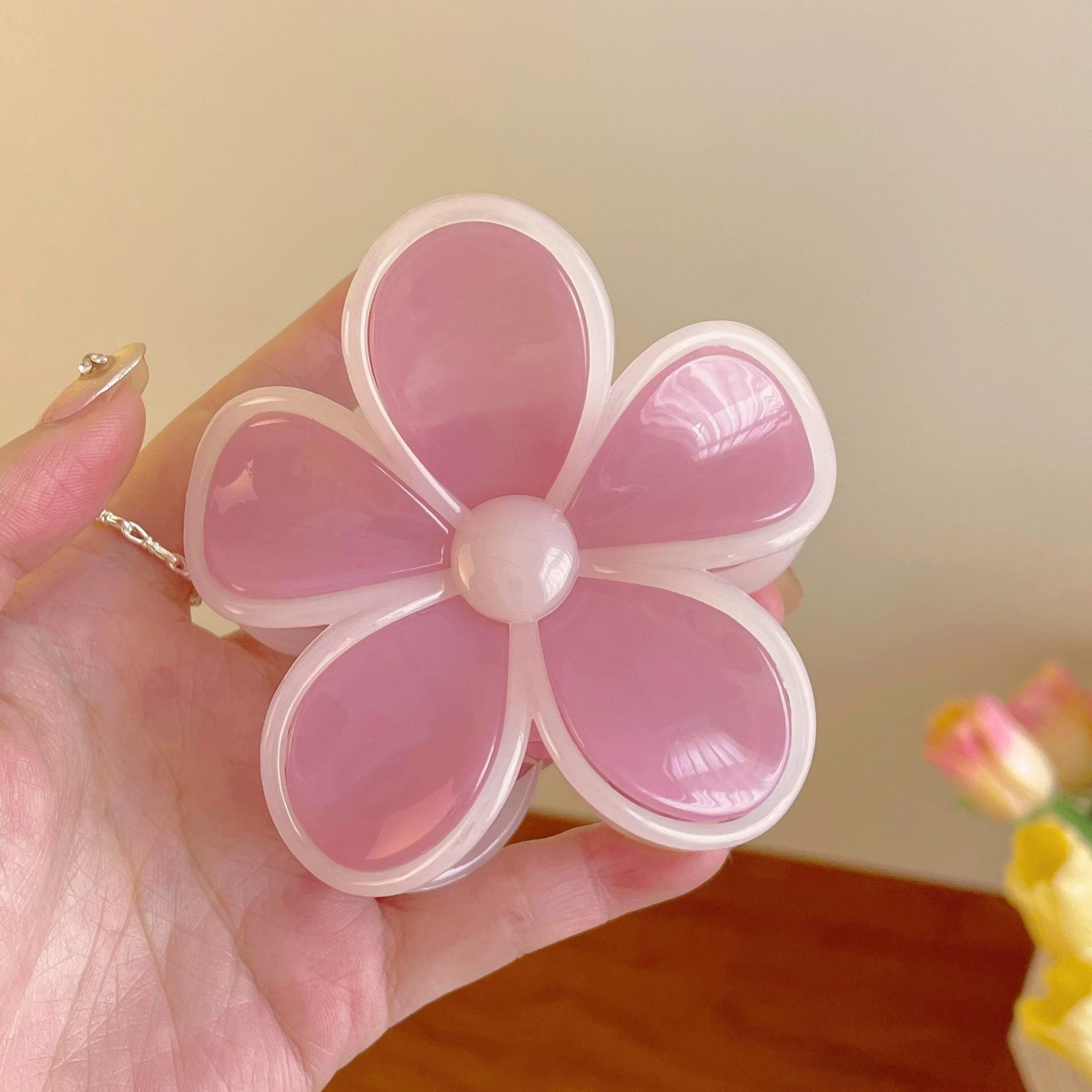Floral Acrylic Hair Claw Clip