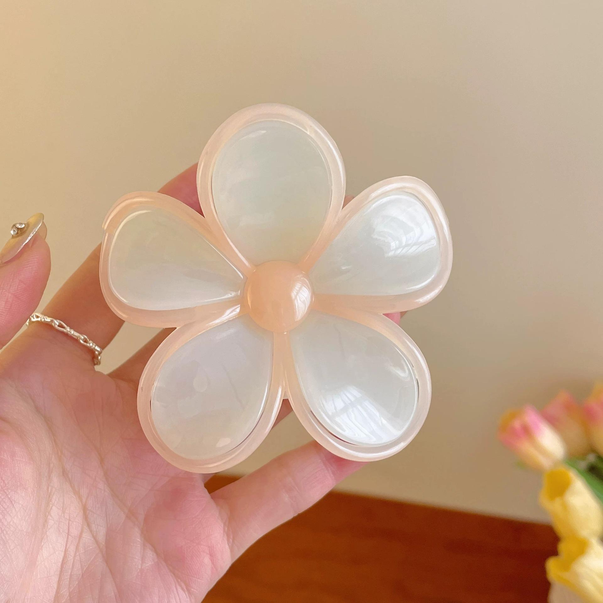 Floral Acrylic Hair Claw Clip
