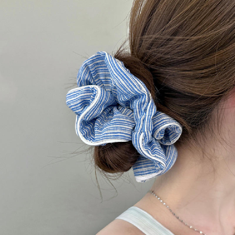 Vintage Stripe Cotton Scrunchie