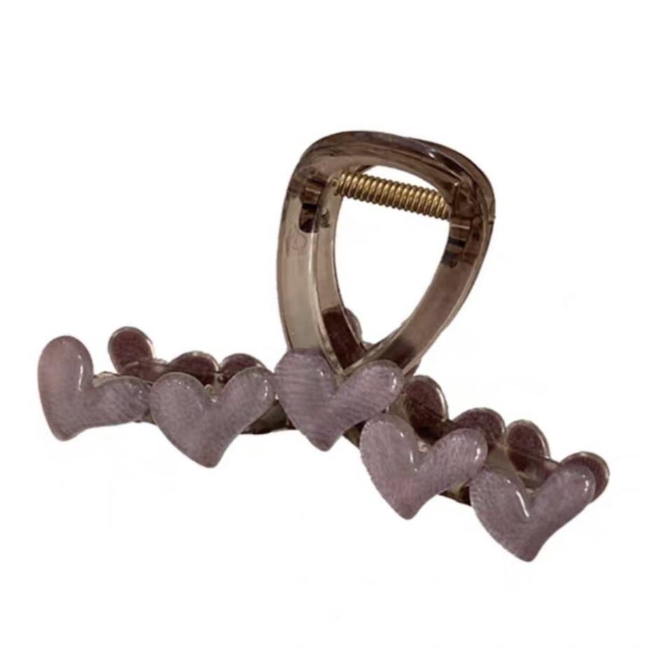 Heart Detail Shark Hair Clip