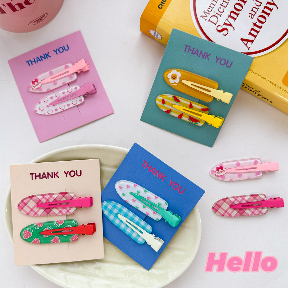 Spring Print Hair Clip Set