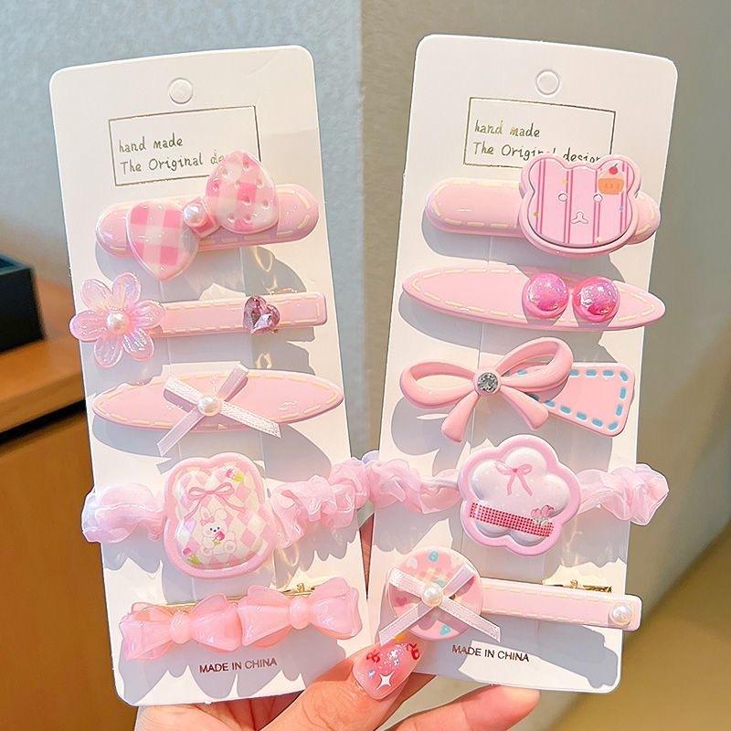 Pastel Cute Hair Clip Set for Girls (Multi-Piece)