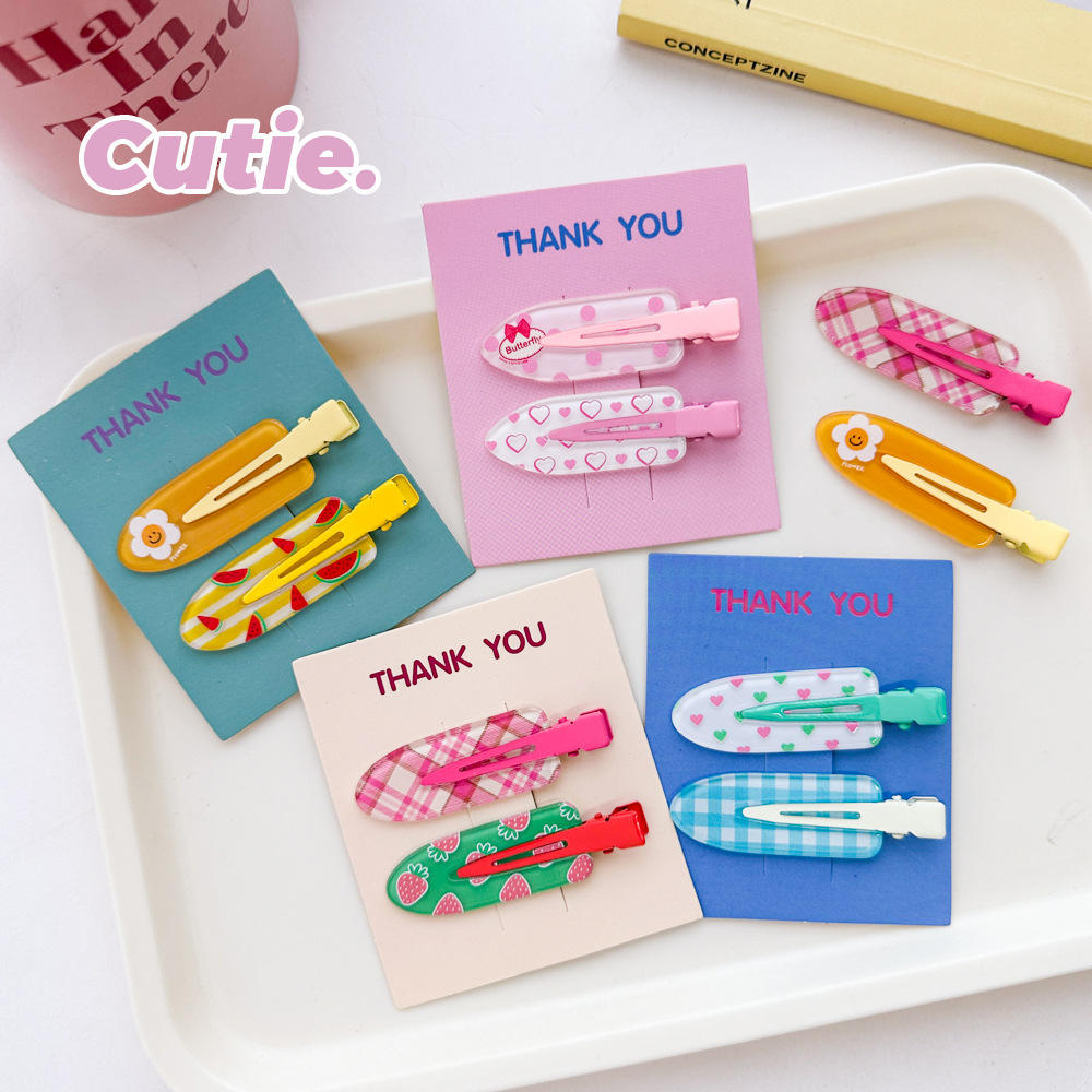 Spring Print Hair Clip Set