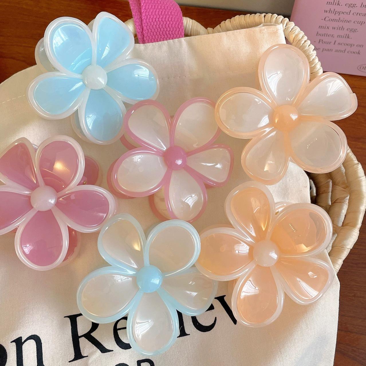 Floral Acrylic Hair Claw Clip