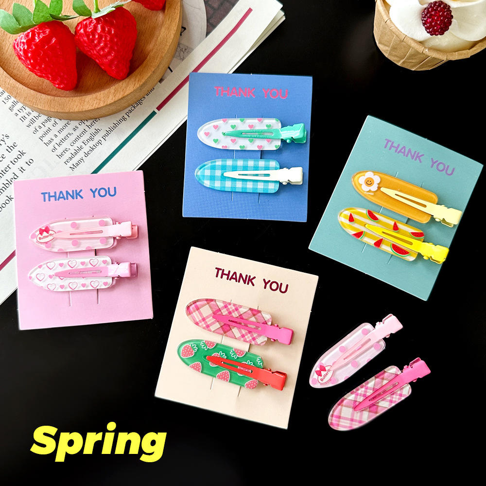 Spring Print Hair Clip Set