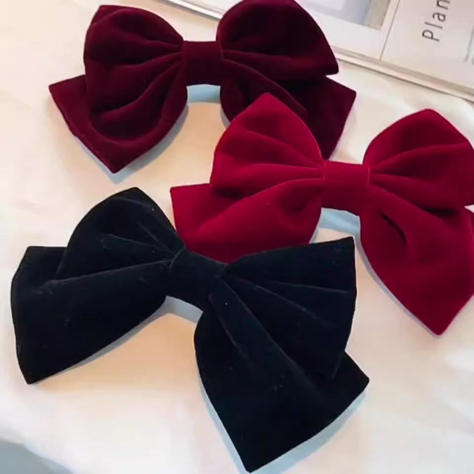 Velvet Bow Hair Clip