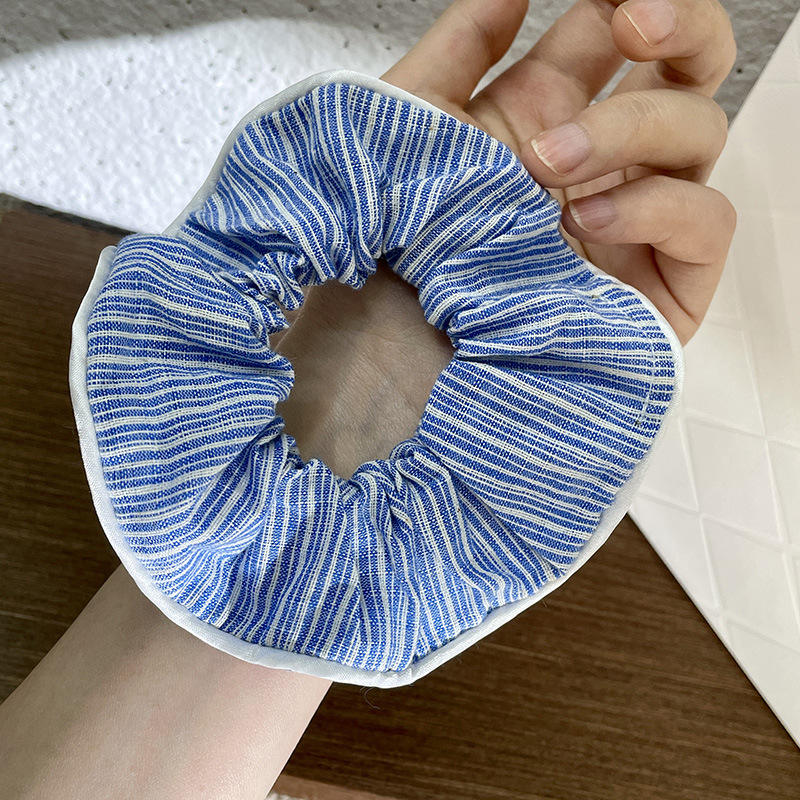 Vintage Stripe Cotton Scrunchie