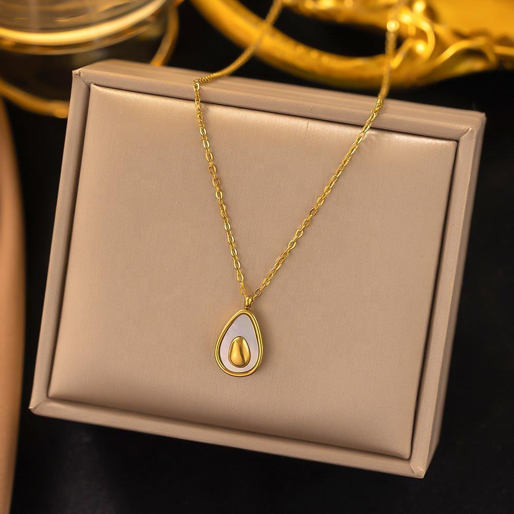 Gold Plated Opal Pendant Necklace