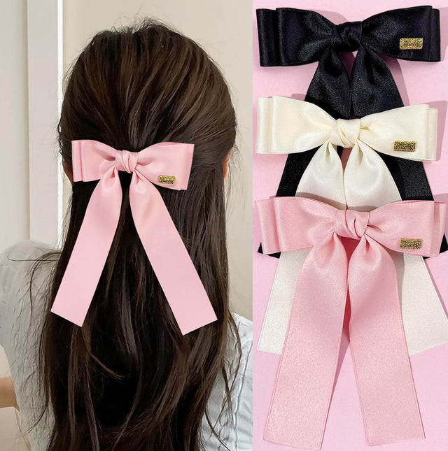 Elegant Long Bow Hair Clip