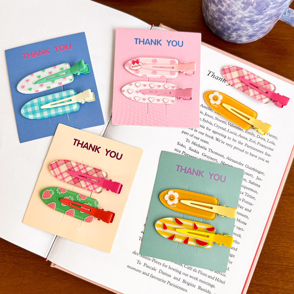 Spring Print Hair Clip Set