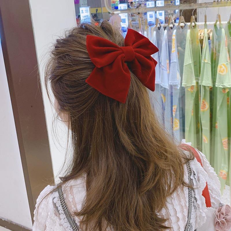 Velvet Bow Hair Clip