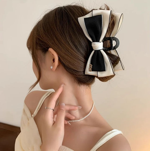 Butterfly Bow Fabric Hair Claw Clip