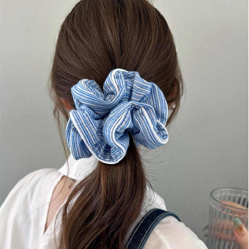 Vintage Stripe Cotton Scrunchie