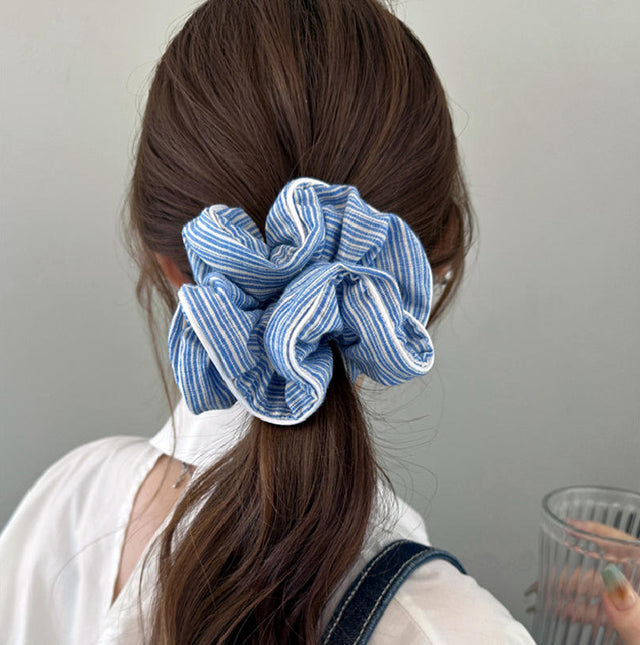Vintage Stripe Cotton Scrunchie