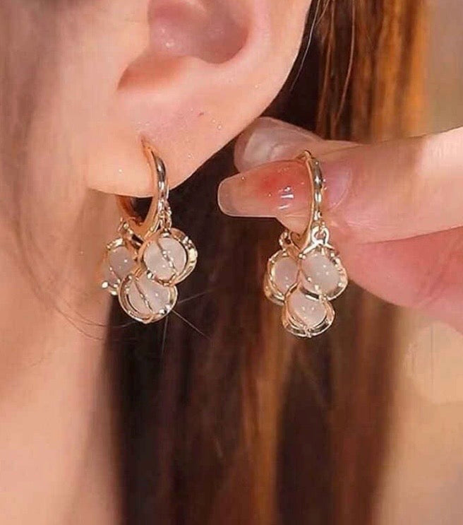The Pearly Romance Hoop Style Earings