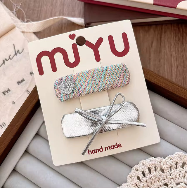 Korean Style Mix Color Sweet Bow Hairpin