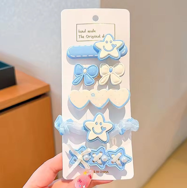 Pastel Cute Hair Clip Set for Girls (Multi-Piece)